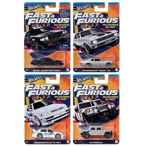 1:64 Hot Wheels 2024 Fast & Furious SET 4 pcs. HW Decades VW Jetta usw. 979E