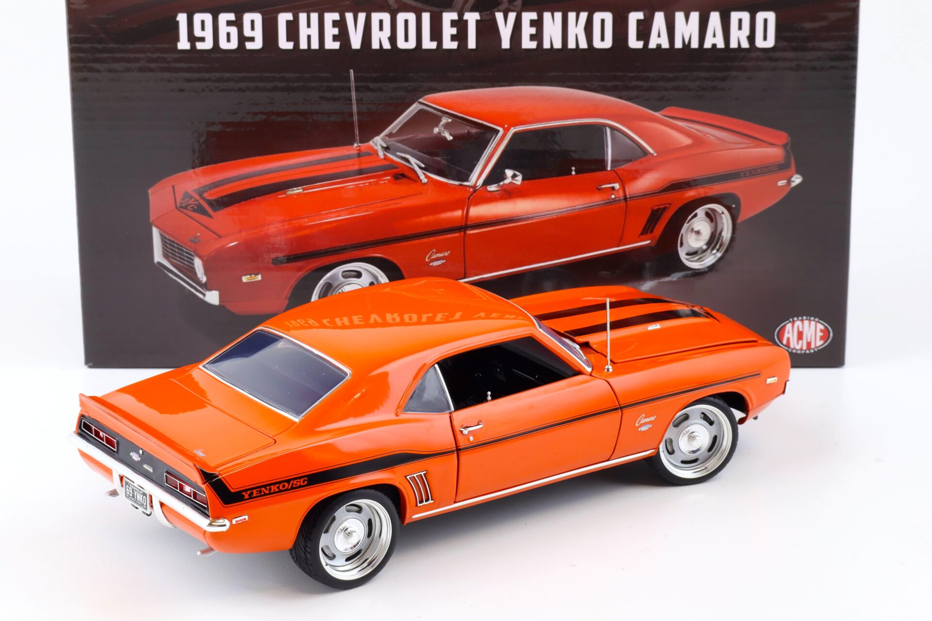 1:18 ACME 1969 Chevrolet Yenko Camaro Coupe hugger orange A1805728