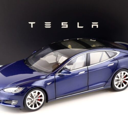 1:18 Original Tesla Model S P100D deep blue Diecast DEALER VERSION