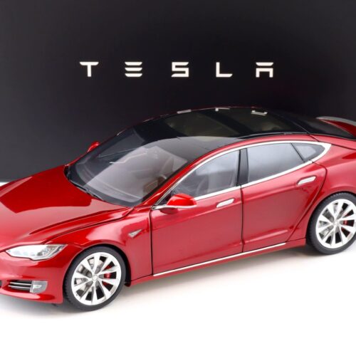 1:18 Original Tesla Model S P100D Multi-Coat red Diecast DEALER VERSION