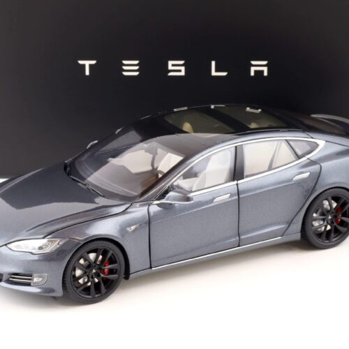 1:18 Original Tesla Model S P100D Midnight silver metallic Diecast DEALER VERSION
