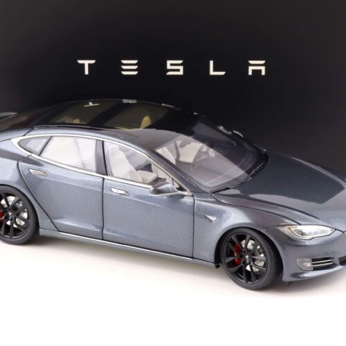 1:18 Original Tesla Model S P100D Midnight silver metallic Diecast DEALER VERSION