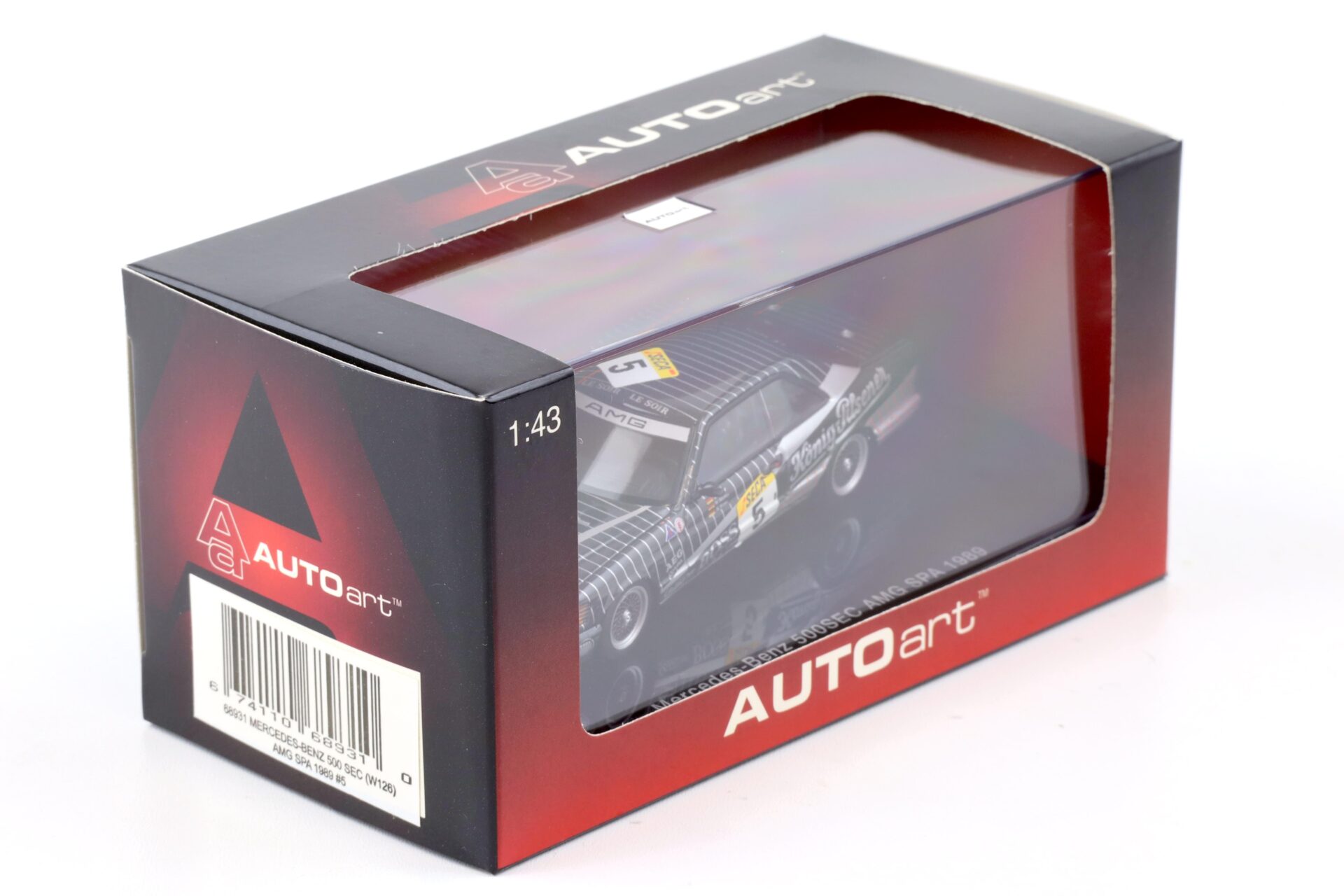 1:43 AUTOart Mercedes 500SEC (W126) AMG SPA 1989 #5 König Pilsner 68931