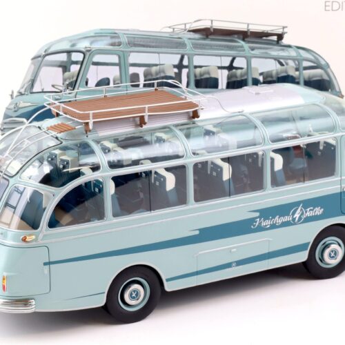 1:18 Schuco Setra S6 Reisebus "Kraichgau Falke" 1956 blue 450034900
