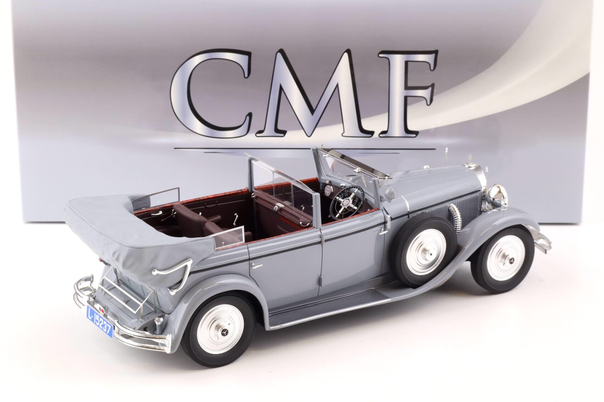 1:18 CMF Mercedes 770K Cabriolet Kaiser Wilhelm II grey RHD 1931 CMF18071