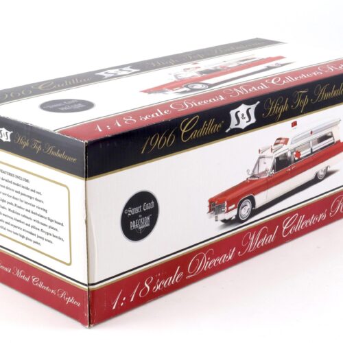 1:18 Sunset Coach Precision 1966 Cadillac S&S High Top Ambulance red/ white