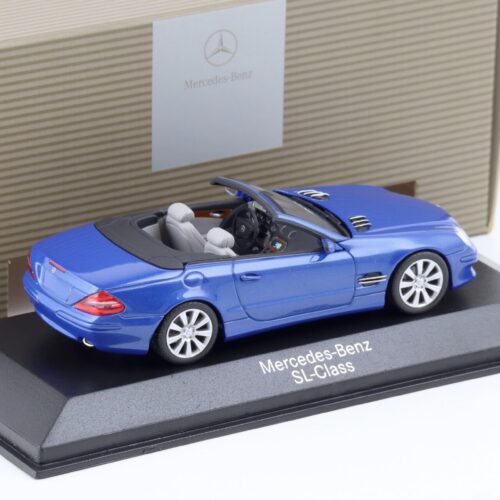 1:43 Minichamps Mercedes SL Convertible R230 Facelift Jaspis blue DEALER VERSION