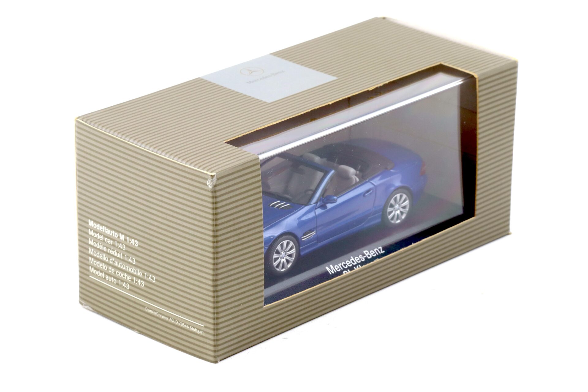 1:43 Minichamps Mercedes SL Convertible R230 Facelift Jaspis blue DEALER VERSION