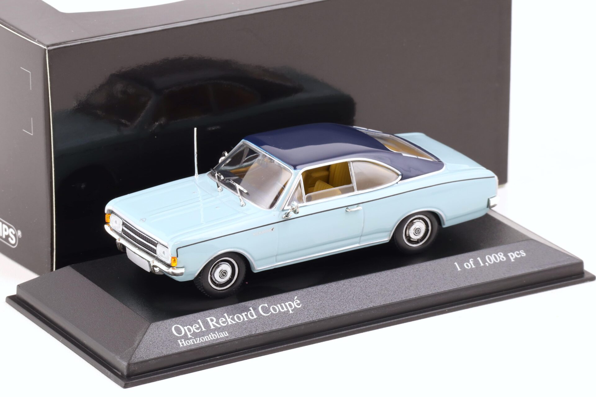 1:43 Minichamps Opel Rekord C Coupe 1966 Horizont blue