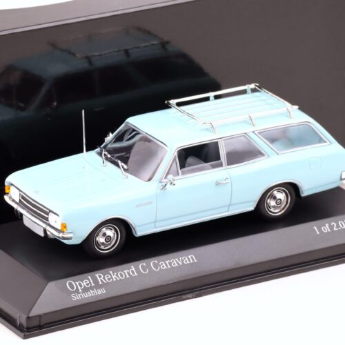 1:43 Minichamps Opel Rekord C Caravan Break 1966 Sirius blue