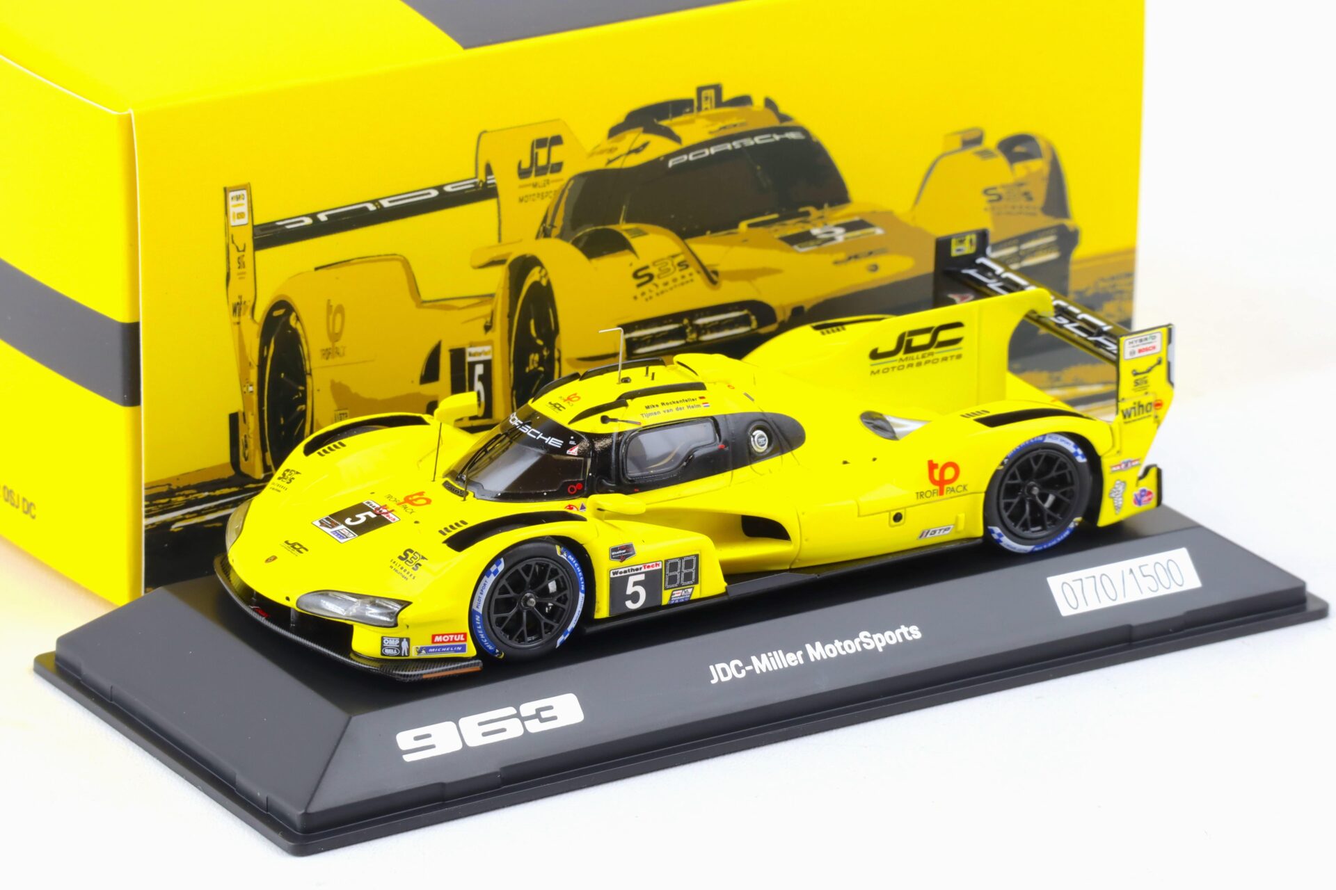 1:43 Spark Porsche 963 JDC Miller Motorsports Rockenfeller #5 yellow WAP DEALER