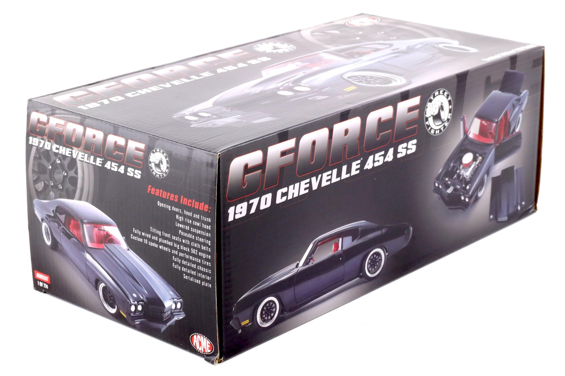 1:18 ACME 1970 Chevrolet Chevelle 454 SS Coupe GFORCE Street Fighter black