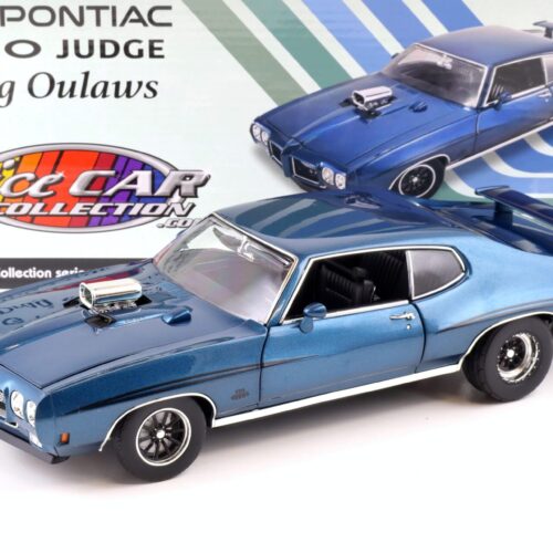 1:18 ACME 1970 Pontiac GTO JUDGE Drag Outlaws blue metallic *NICE CAR EDITION*