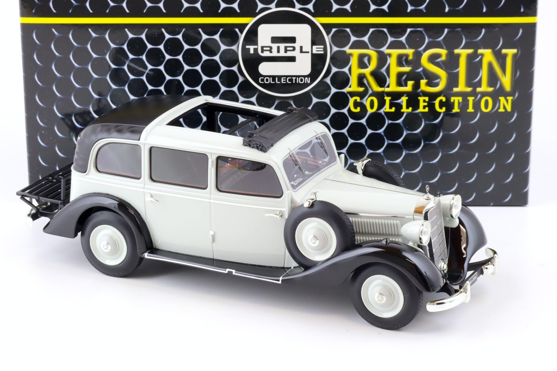 1:18 Triple9 Resin Mercedes 260D Pullman Landaulet 1936 closed back grey/ black