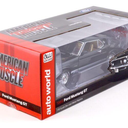 1:18 Auto World 1969 Ford Mustang GT 2+2 Coupe Raven black