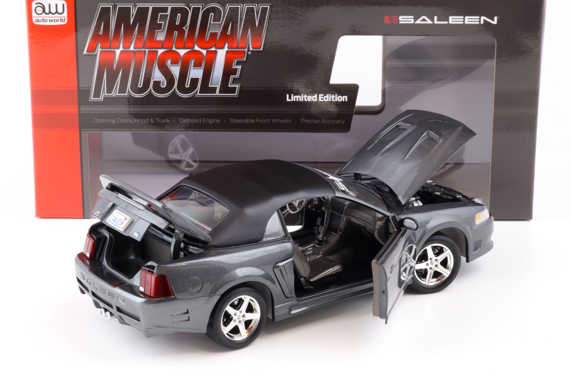 1:18 Auto World 2003 Saleen Mustang S281 SC Speedster dark Shadow grey