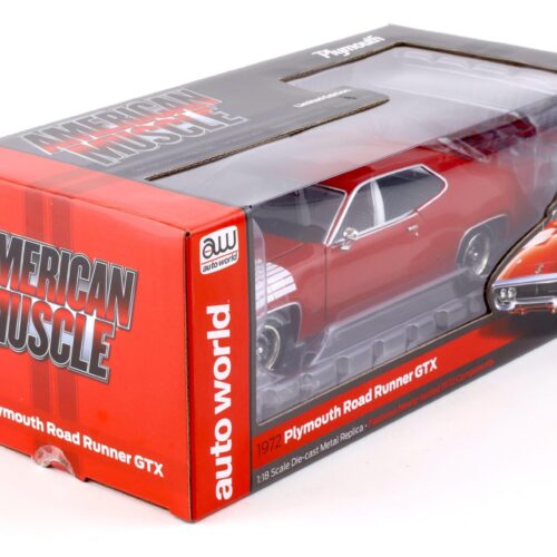 1:18 Auto World 1972 Plymouth Road Runner GTX Class of 72 Rallye red/ white - Image 5