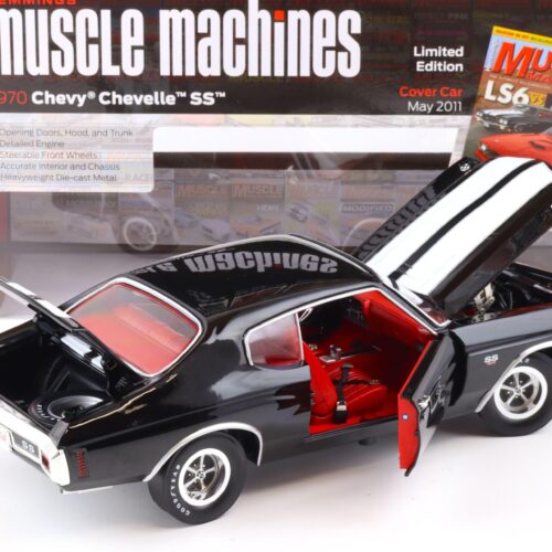 1:18 Auto World 1970 Chevrolet Chevelle SS 454 Coupe Hemmings Tuxedo black