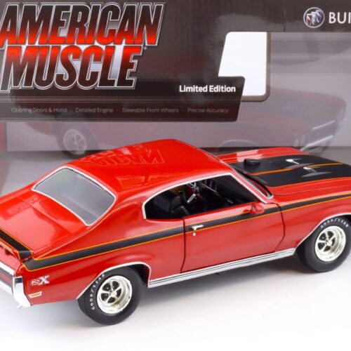1:18 Auto World 1972 Buick GSX Coupe MCACN Fire red/ black