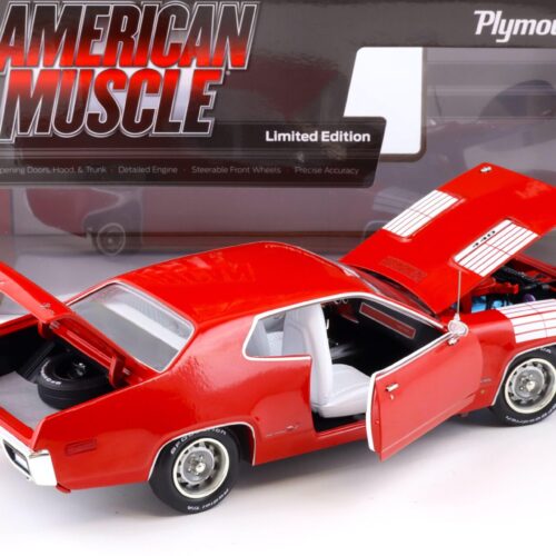 1:18 Auto World 1972 Plymouth Road Runner GTX Class of 72 Rallye red/ white - Image 4