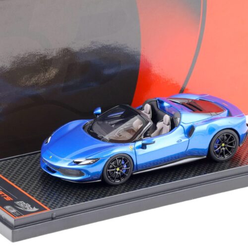 1:43 BBR Ferrari 296 GTS Spider Blu Corsa blue metallic/ Carbon wheels - Limited 200 pcs.