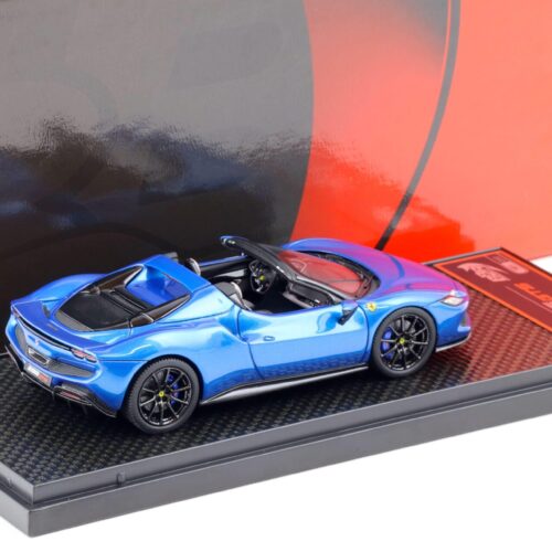 1:43 BBR Ferrari 296 GTS Spider Blu Corsa blue metallic/ Carbon wheels - Limited 200 pcs.