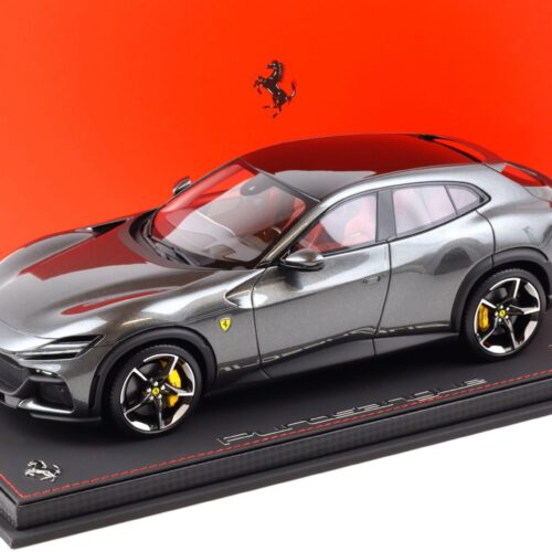 1:18 BBR Ferrari Purosangue Grigio Silverstone metallic/ red interior - Limited 100 pcs.