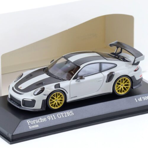 1:43 Minichamps Porsche 911 (991.2) GT2 RS Weissach Package 2018 chalk/ gold wheels