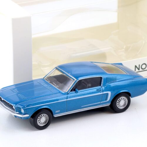 1:43 Norev Jet Car Ford Mustang Fastback 1968 Acapulco blue metallic