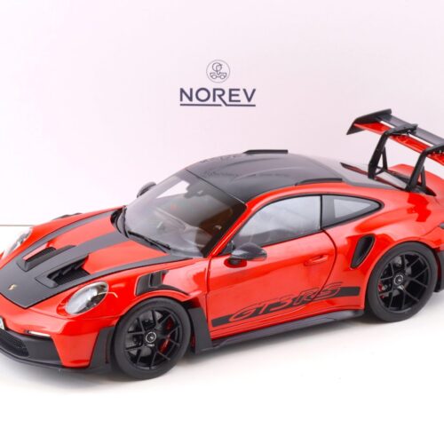 1:18 Norev Porsche 911 (992) GT3 RS Weissach Package 2022 Indisch red/ black wheels