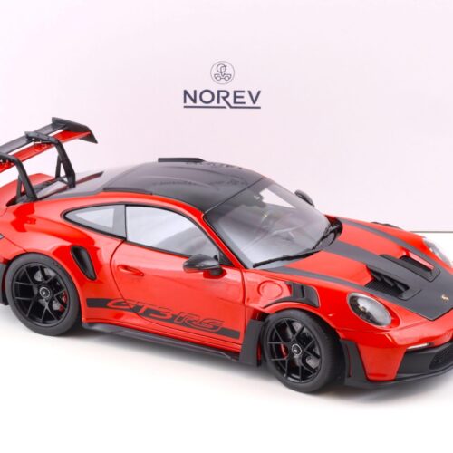1:18 Norev Porsche 911 (992) GT3 RS Weissach Package 2022 Indisch red/ black wheels
