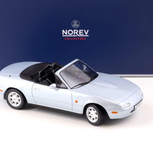 1:18 Norev Mazda MX-5 Roadster 1991 silver metallic with Hardtop
