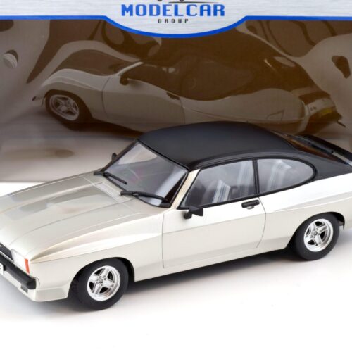 1:18 MCG Ford Capri MK II X-Pack silver metallic/ black roof RHD 1975