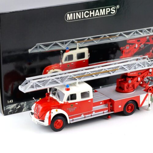 1:43 Minichamps Magirus-Deutz Merkur DL30 Drehleiter Feuerwehr Dortmund red/white
