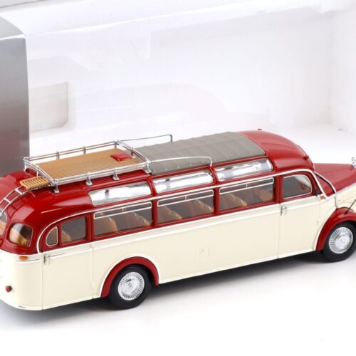 1:43 Minichamps Mercedes O 3500 BUS Ruby red/ cream white DEALER VERSION