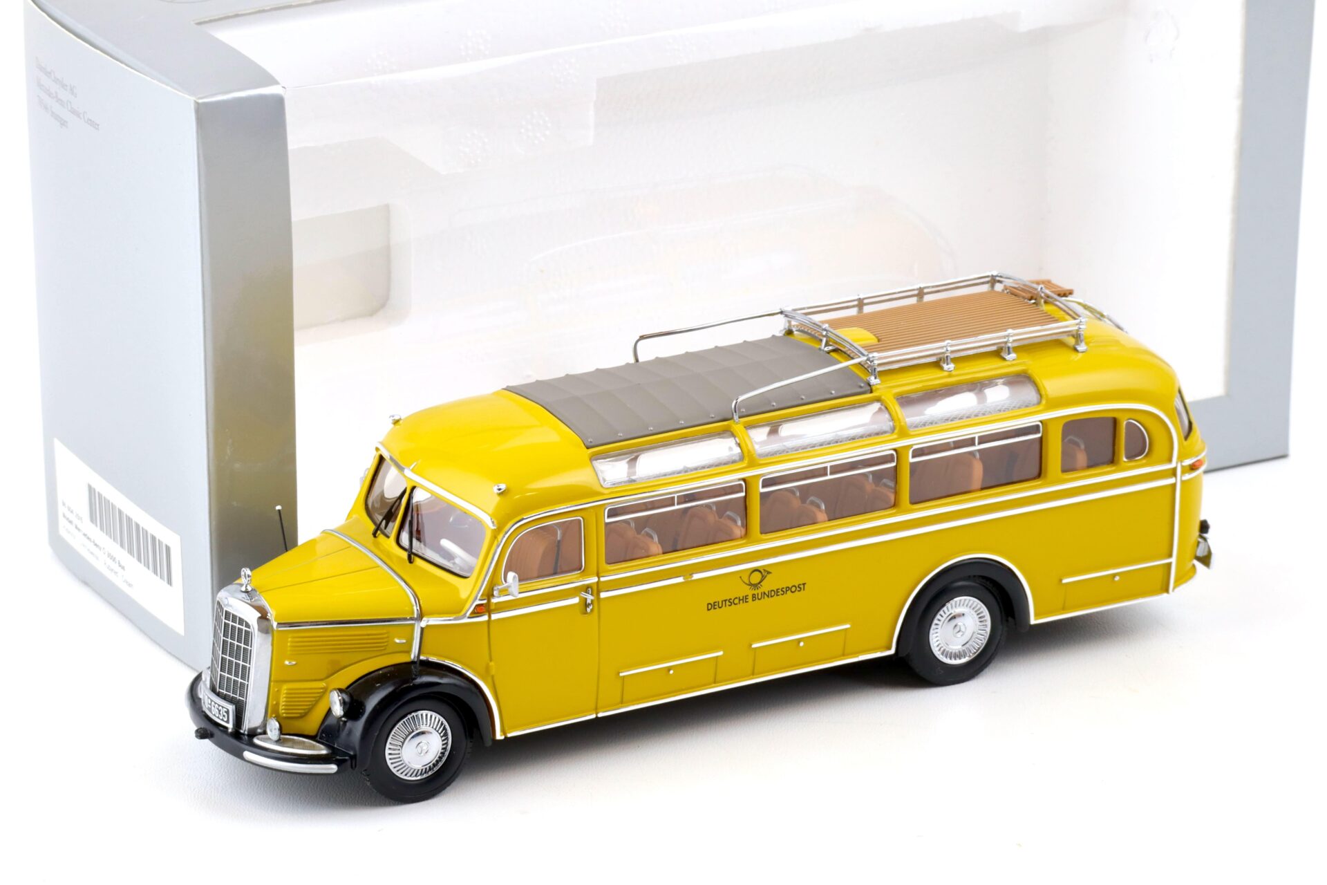 1:43 Minichamps Mercedes O 3500 BUS yellow Deutsch Bundespost DEALER VERSION