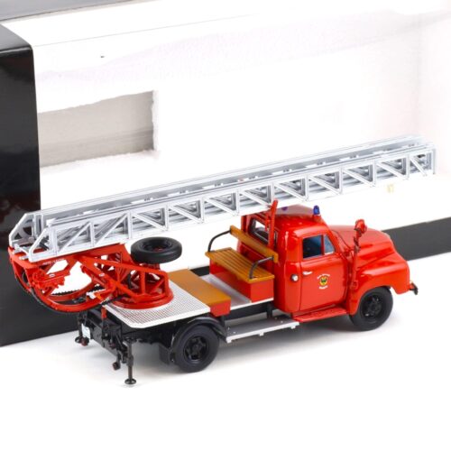 1:43 Minichamps Opel Blitz 1,75t Drehleiter DL18 FEUERWEHR Sinsheim red