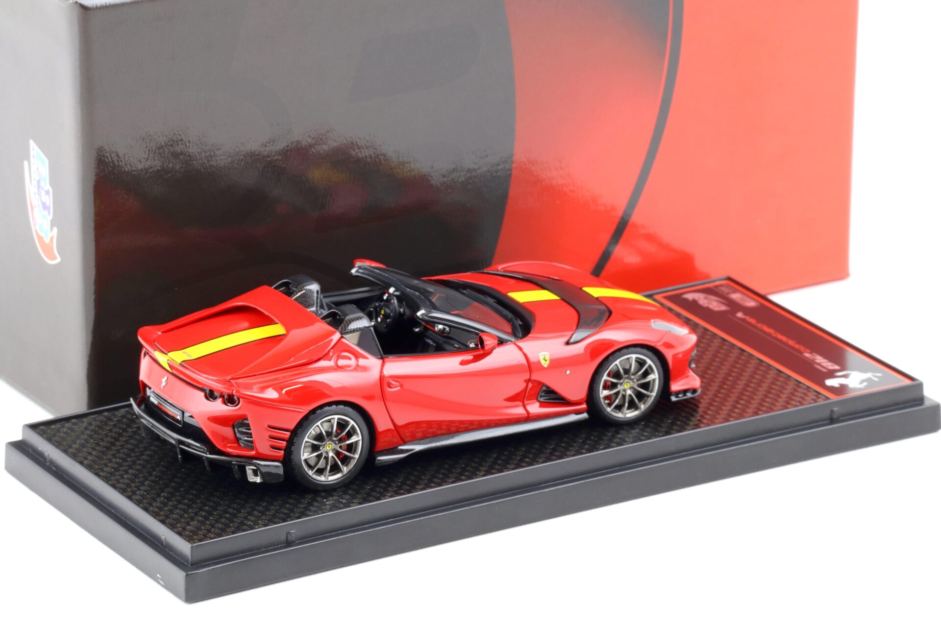 1:43 BBR Ferrari 812 Competizione A Rosso Corsa 322/ yellow stripe - Limited 200 pcs.