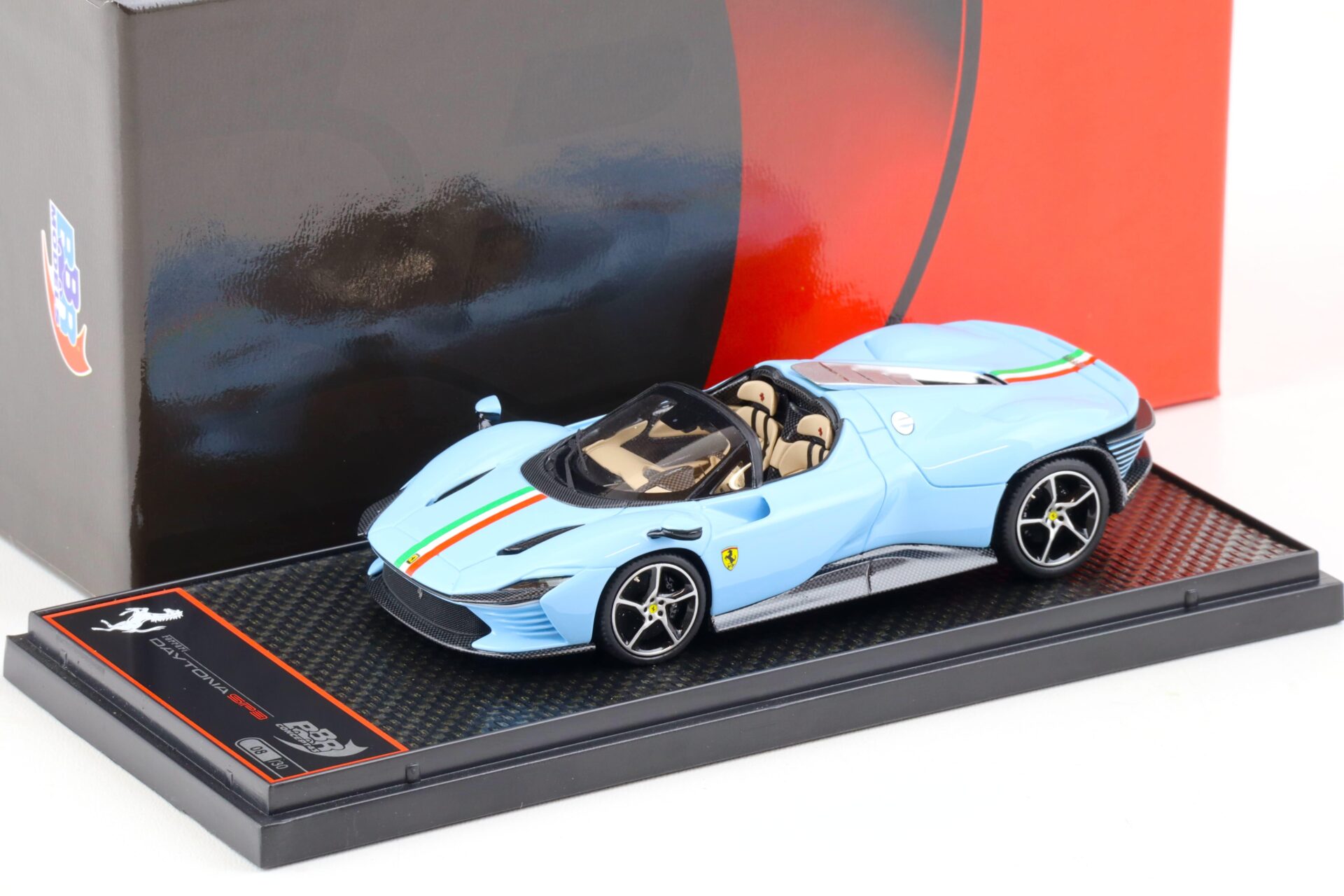 1:43 BBR Ferrari SP3 Daytona Serie Icona Azzuro La Plata/ Italy Flag - Limited 30 pcs.