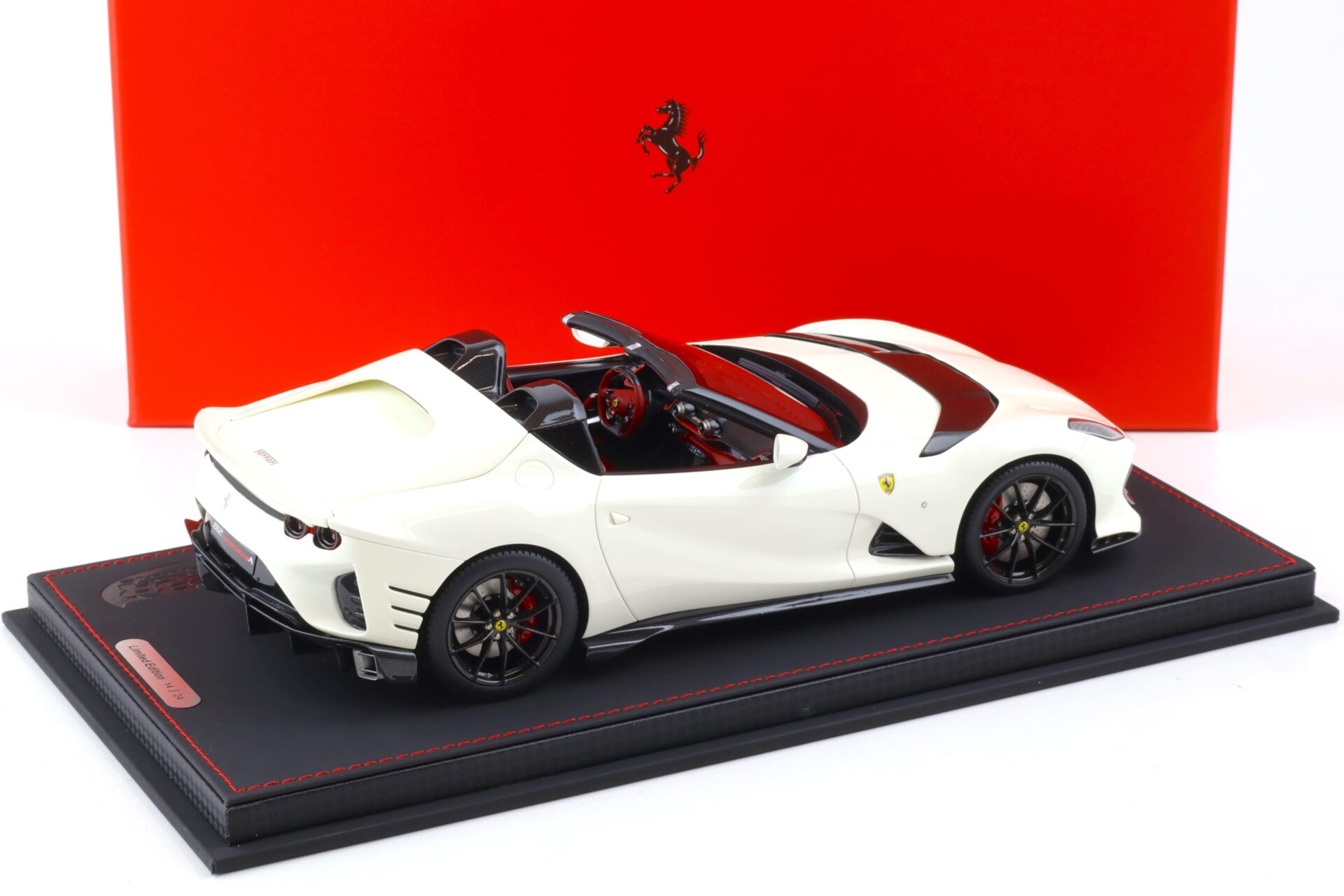 1:18 BBR Ferrari 812 Competizione A Avus white/ red interior - with Showcase - Limited 24 pcs.