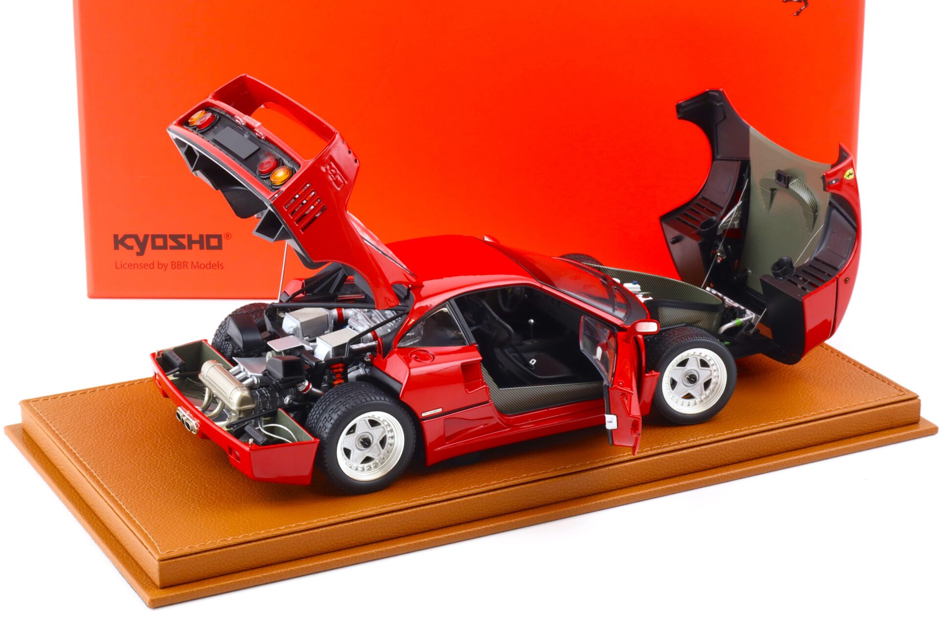 1:18 BBR Kyosho Ferrari F40 Valeo S/N red personal car Gianni Agnelli with Showcase - Limited 300 pcs.