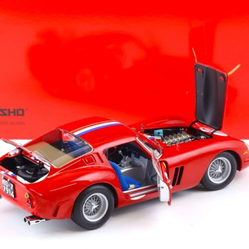 1:18 Kyosho Ferrari 250 GTO 1962 Le Mans #19 Noblet/Guichet red 08438A