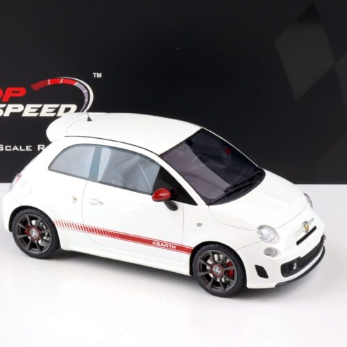 1:18 Top Speed Abarth 595 Gara white/ red TS0397 - Image 2