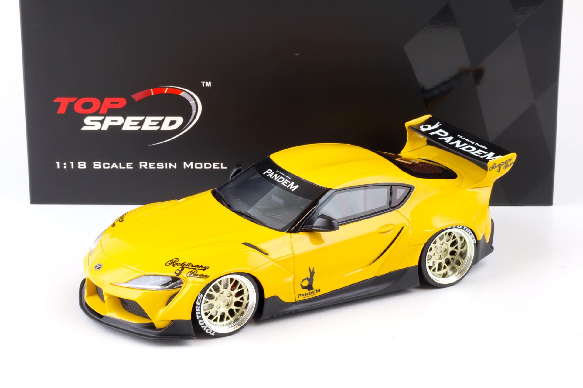 1:18 Top Speed Pandem Toyota GR Supra V1.0 yellow TS0357