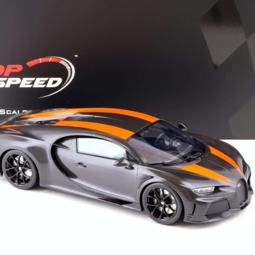 1:18 Top Speed Bugatti Chiron Super Sport 300+ World Record Carbon/orange TS0363 - Image 2
