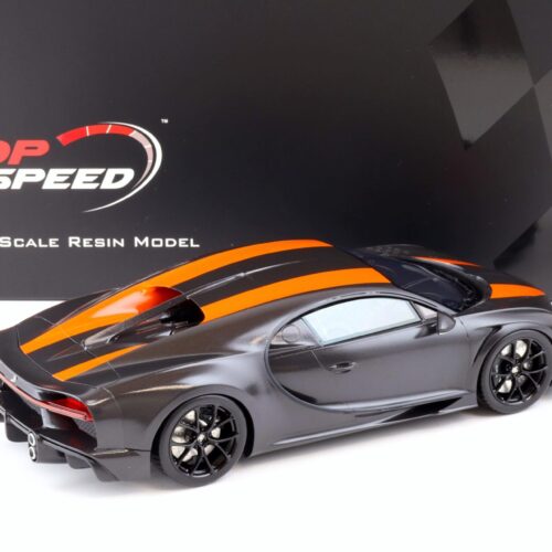 1:18 Top Speed Bugatti Chiron Super Sport 300+ World Record Carbon/orange TS0363 - Image 3