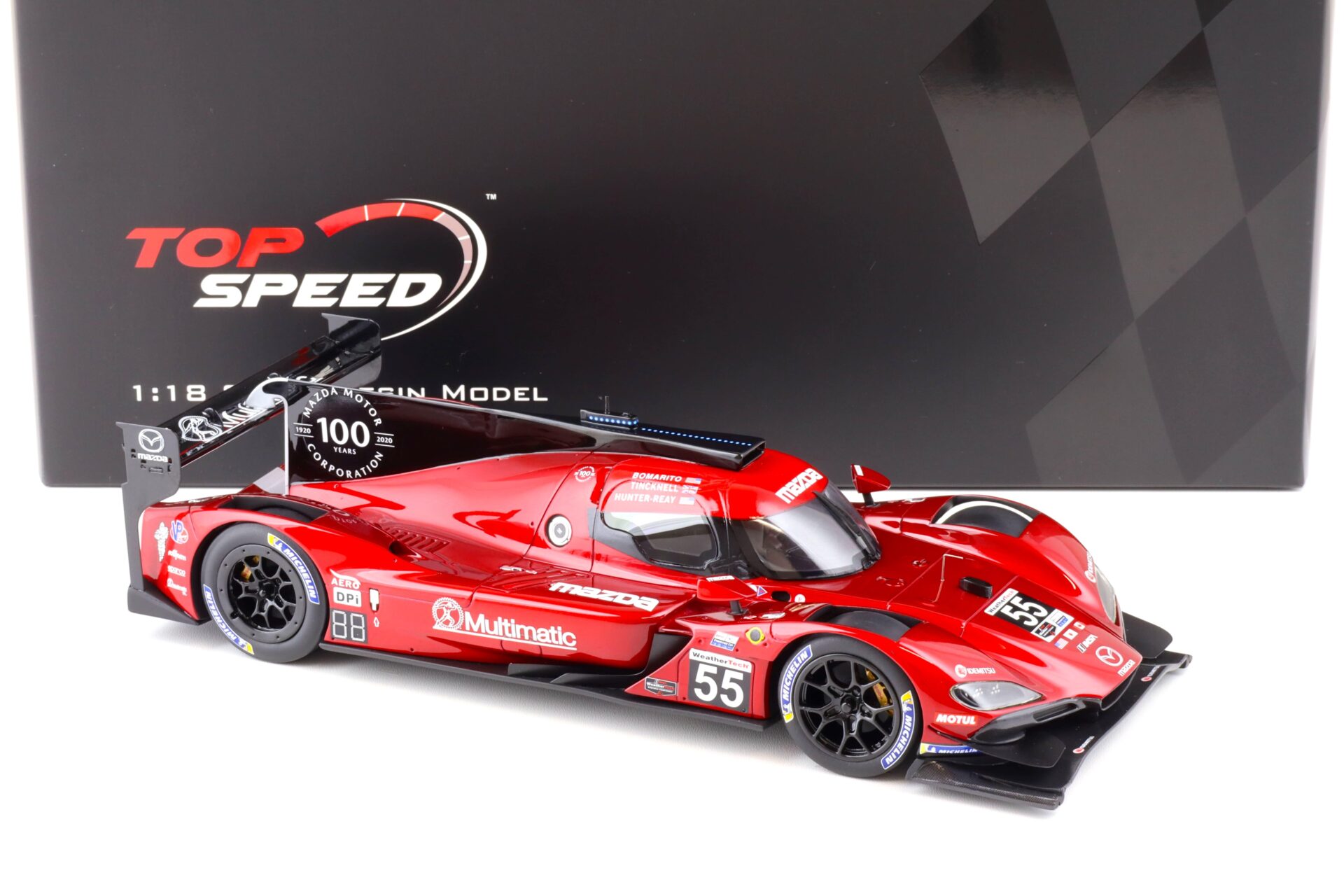 1:18 Top Speed Mazda RT24-P DPi 2020 IMSA Sebring 12h Winner #55 red TS0309