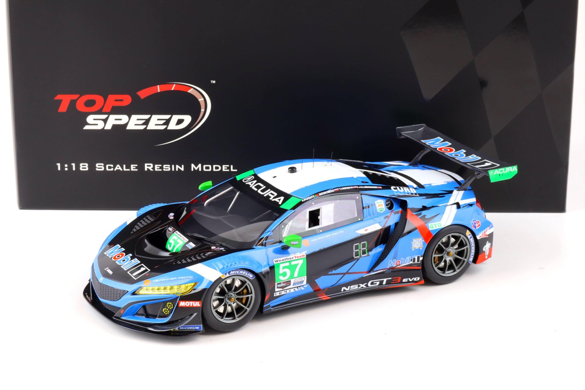 1:18 Top Speed Acura NSX GT3 EVO #57 IMSA 24h Daytona 2020 Heinricher Racing TS0311