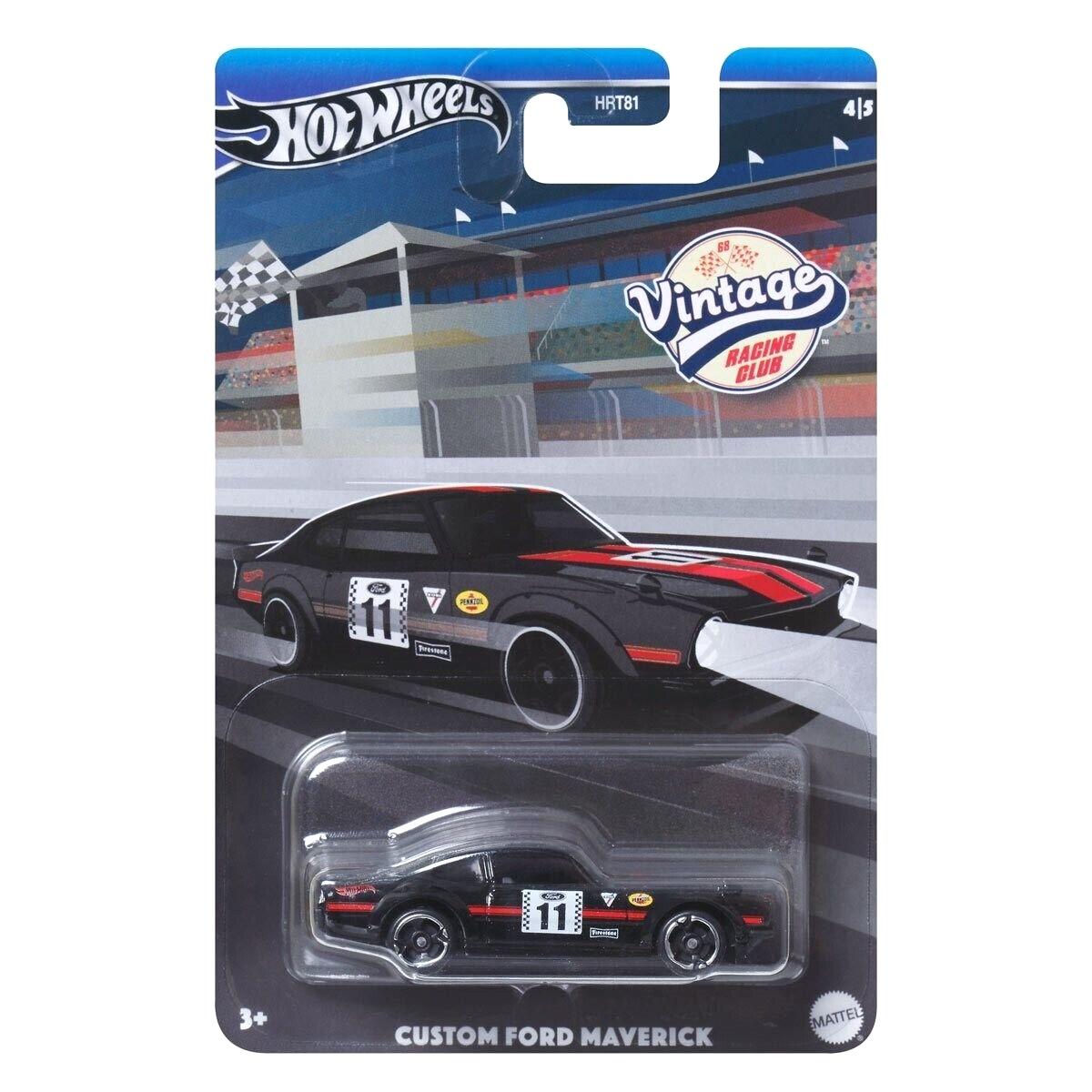 1:64 Hot Wheels 2024 Vintage Racing Club 979B Custom Ford Maverick black