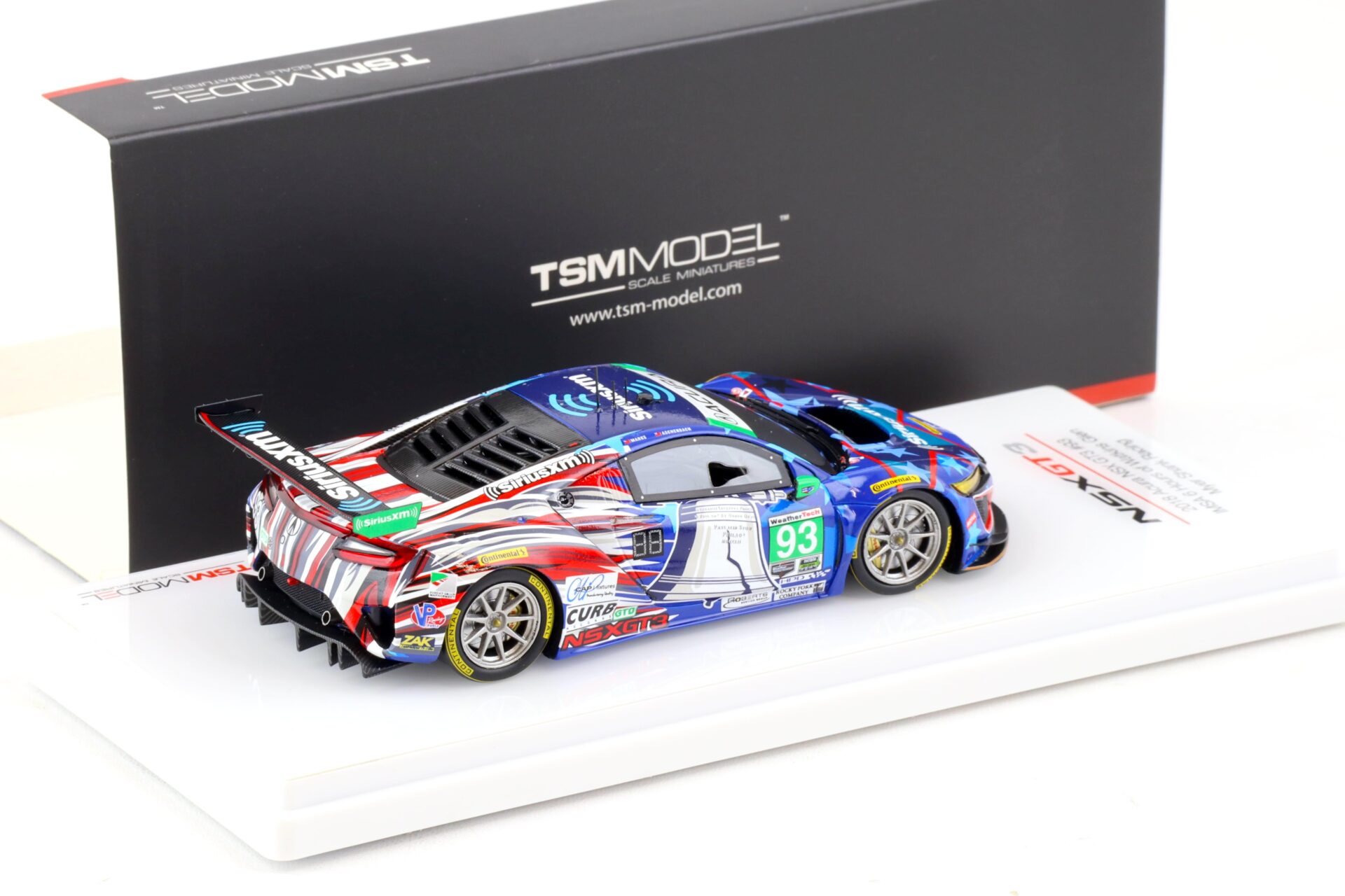 1:43 TSM Model 2018 Acura NSX GT3 #93 IMSA 6h of Watkins Glen Liberty Bell TSM430416